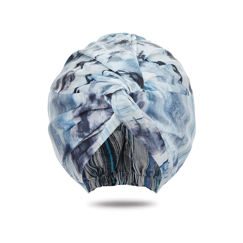 vazasilk double layer silk bonnet Ink Dyeing