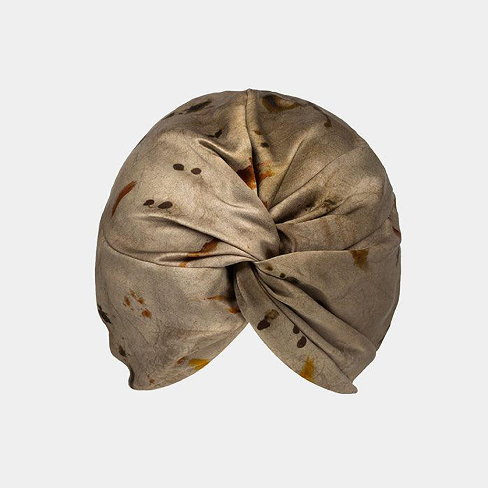 vazasilk double layer silk bonnet Botanical Taupe