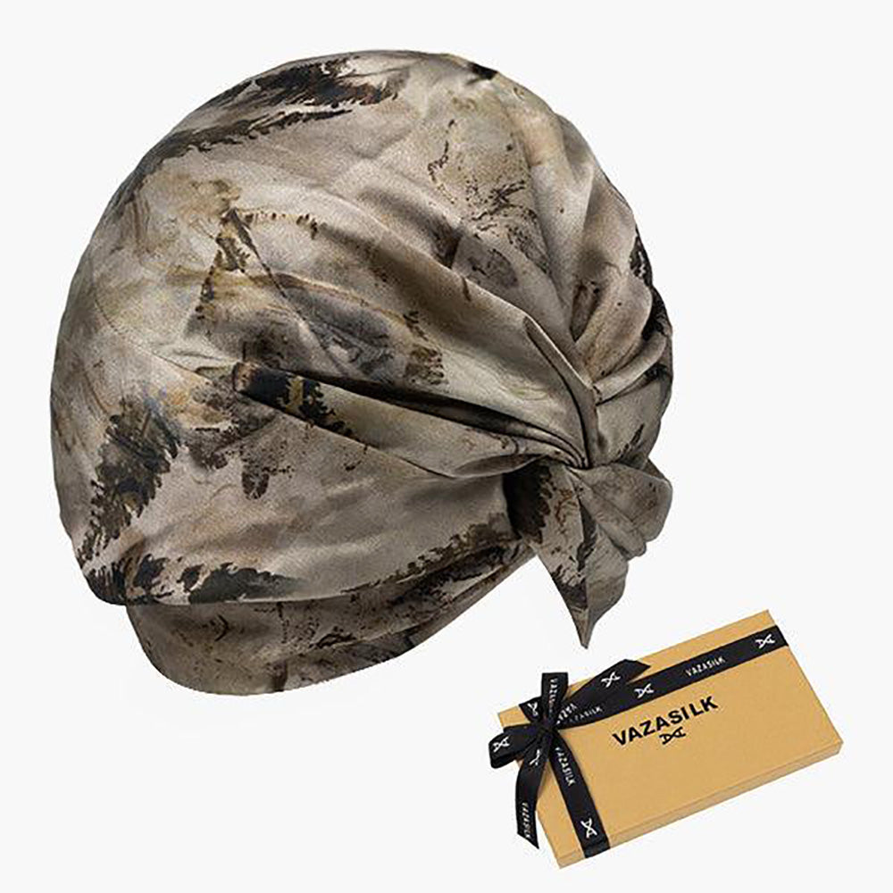vazasilk double layer silk bonnet Earthen Mocha