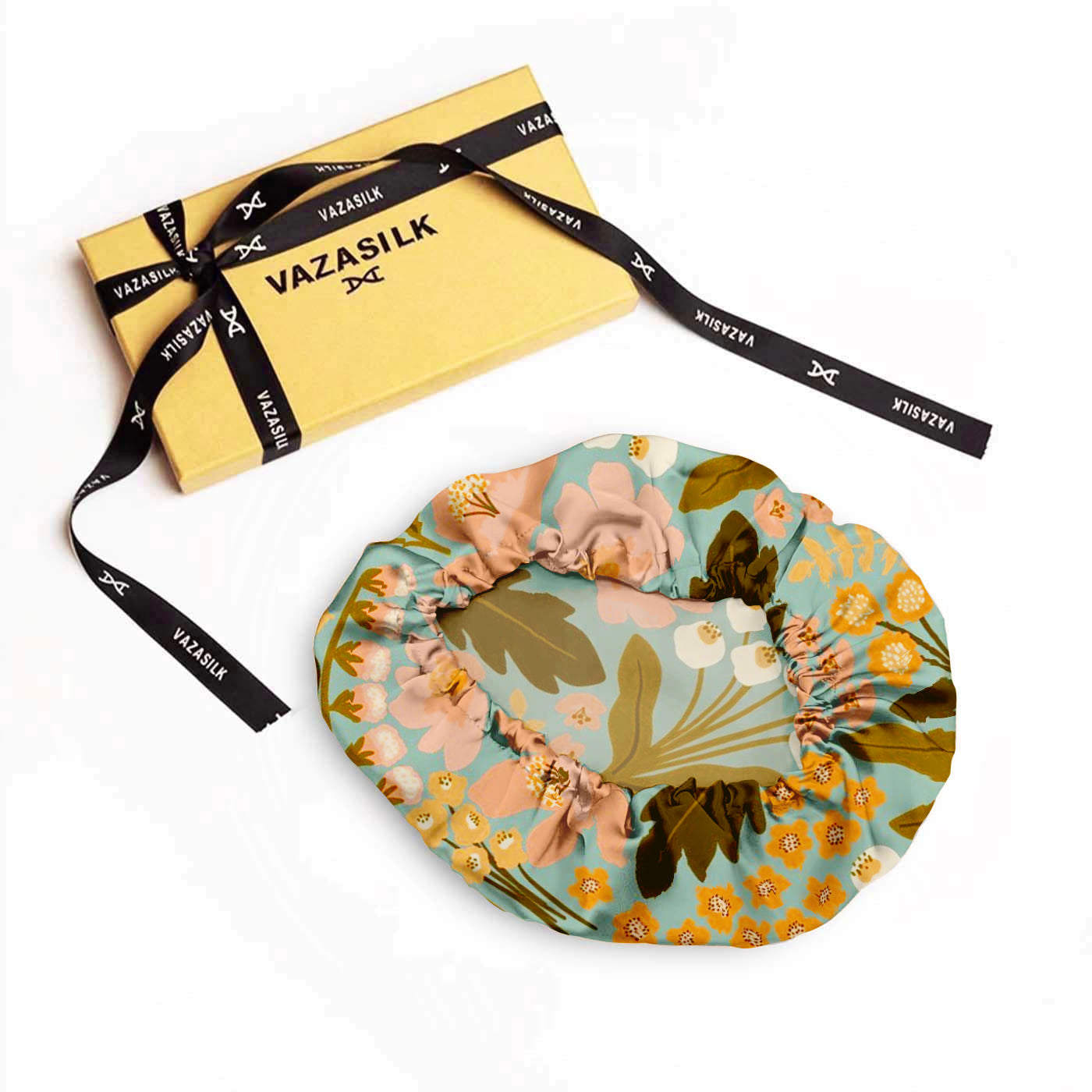 vazasilk single layer silk bonnet Citrus Flower
