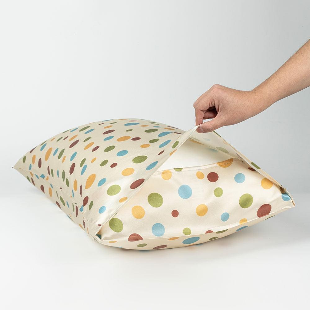 Blue Dots Pure Mulberry Silk Pillowcase - VAZASILK
