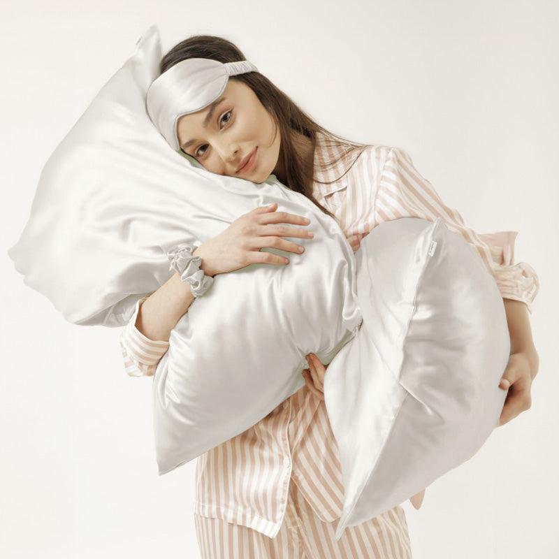 22 Momme White Envelope Silk Pillowcase - VAZASILK