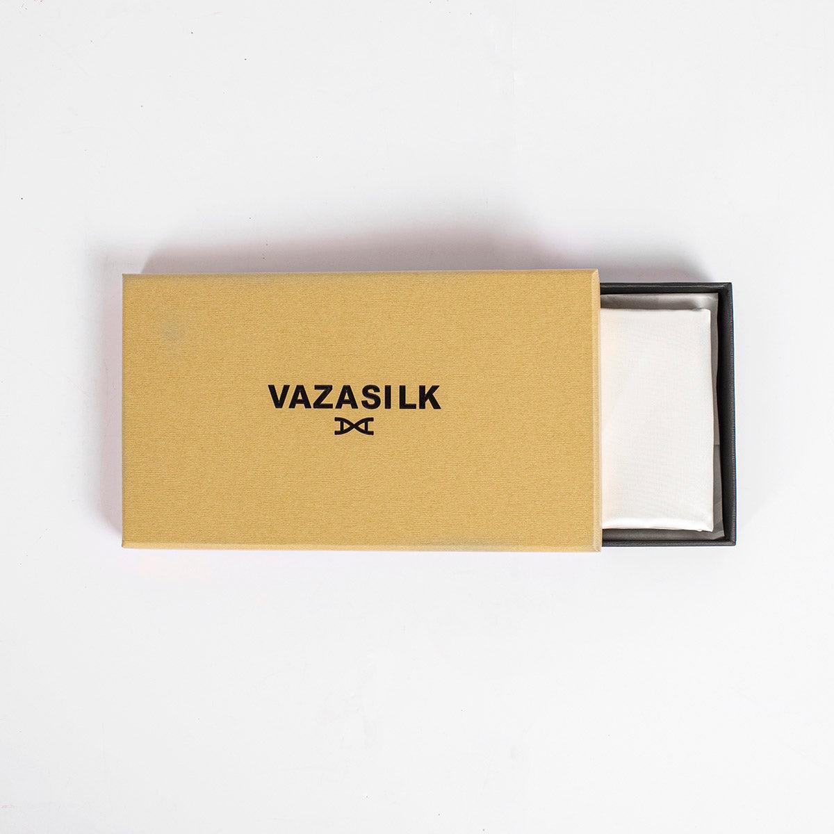 White Pure Silk Pillowcase - VAZASILK