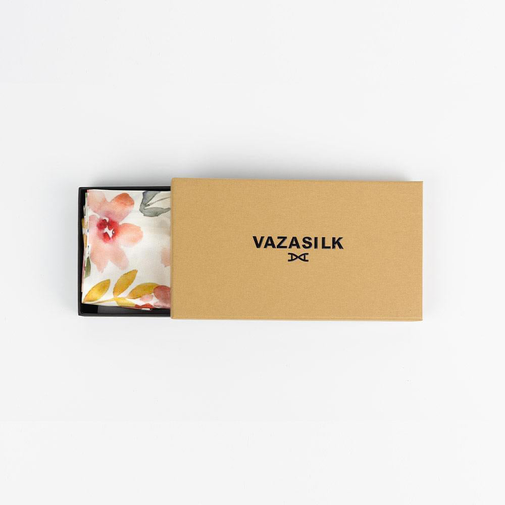 22 Momme Silk Pillowcase - White Floral