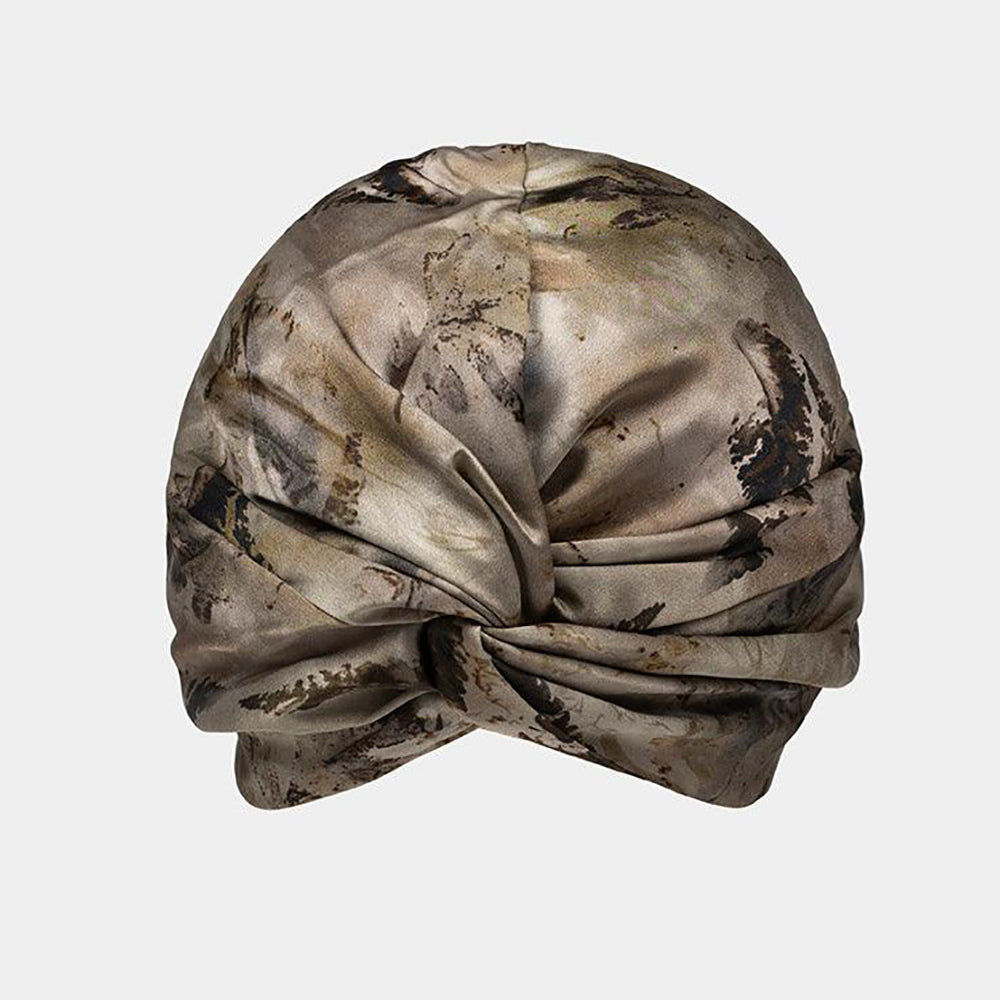 vazasilk double layer silk bonnet Earthen Mocha