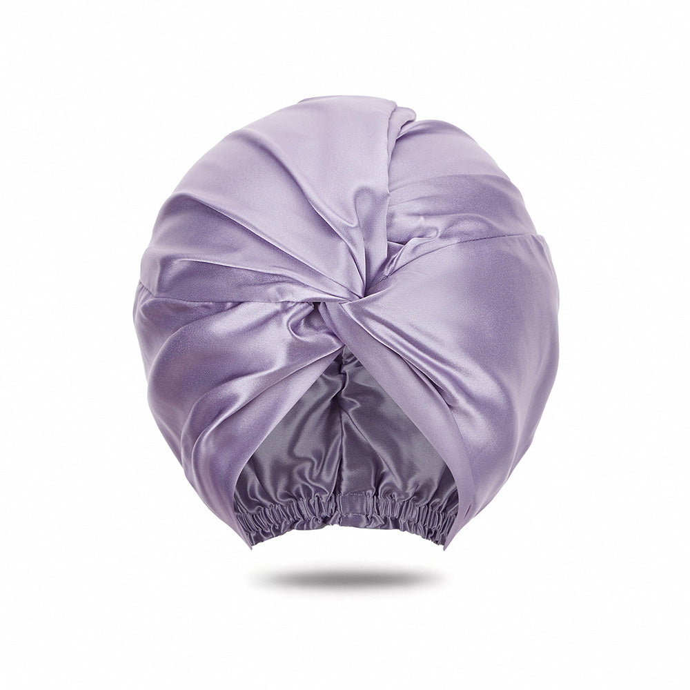 vazasilk double layer silk bonnet light purple