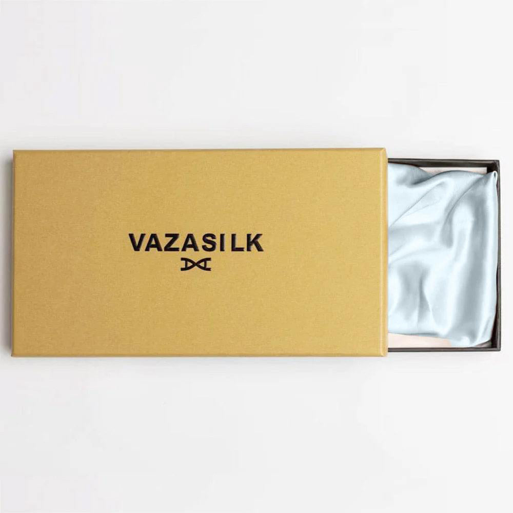 vazasilk double layer silk bonnet light blue