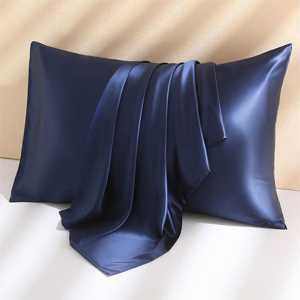 Taie d'Oreiller en Soie 22 Momme - Bleu Marine
