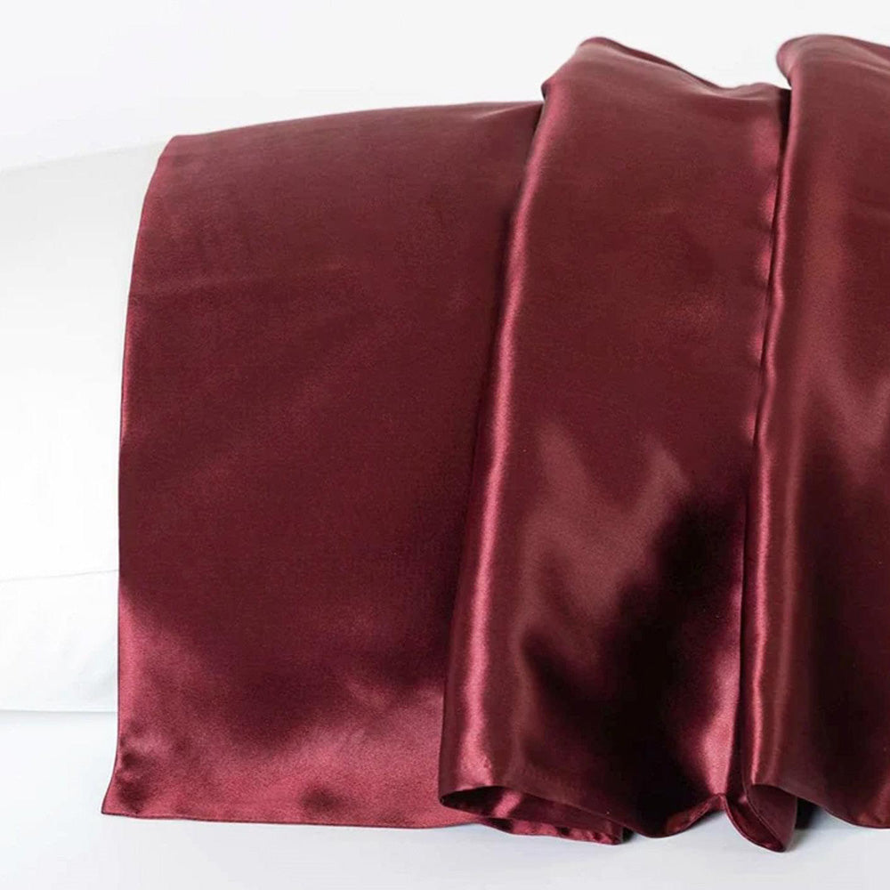22 Momme Silk Pillowcase - Burgundy Red