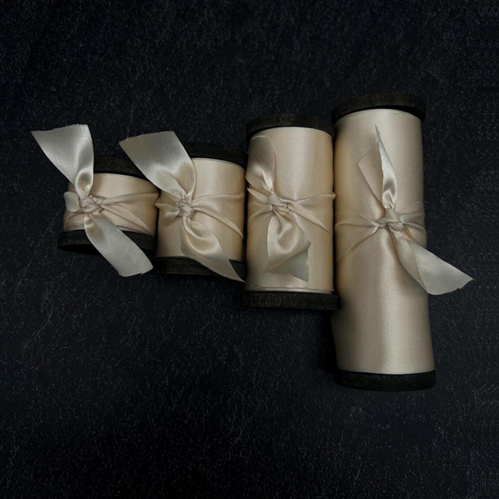 4 Rolls of Different Sized Silk Ribbon - VAZASILK