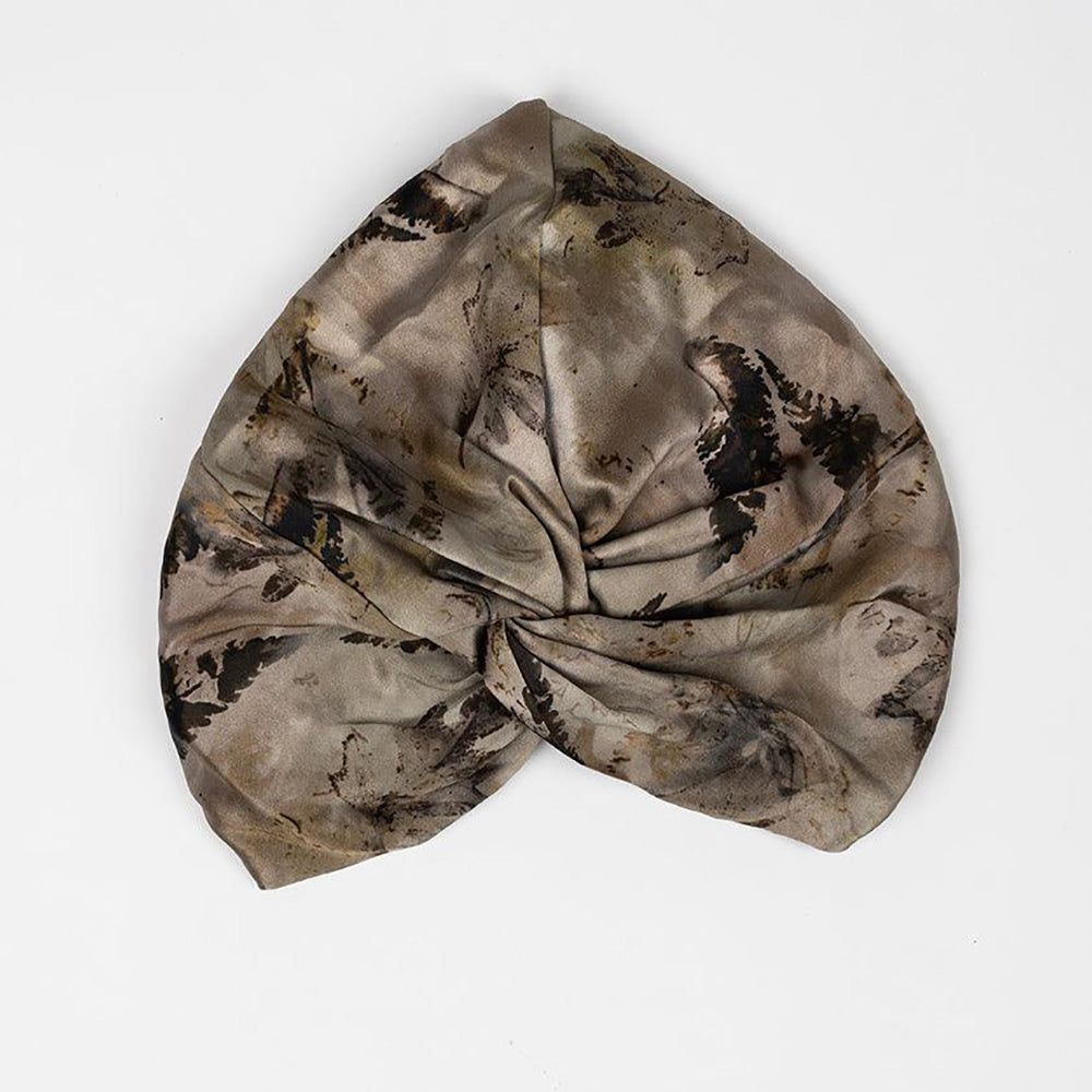 vazasilk double layer silk bonnet Earthen Mocha
