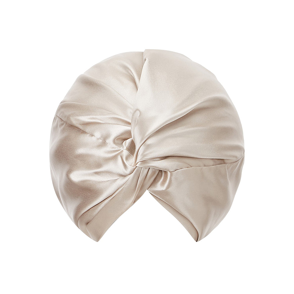 vazasilk double layer silk bonnet champagne
