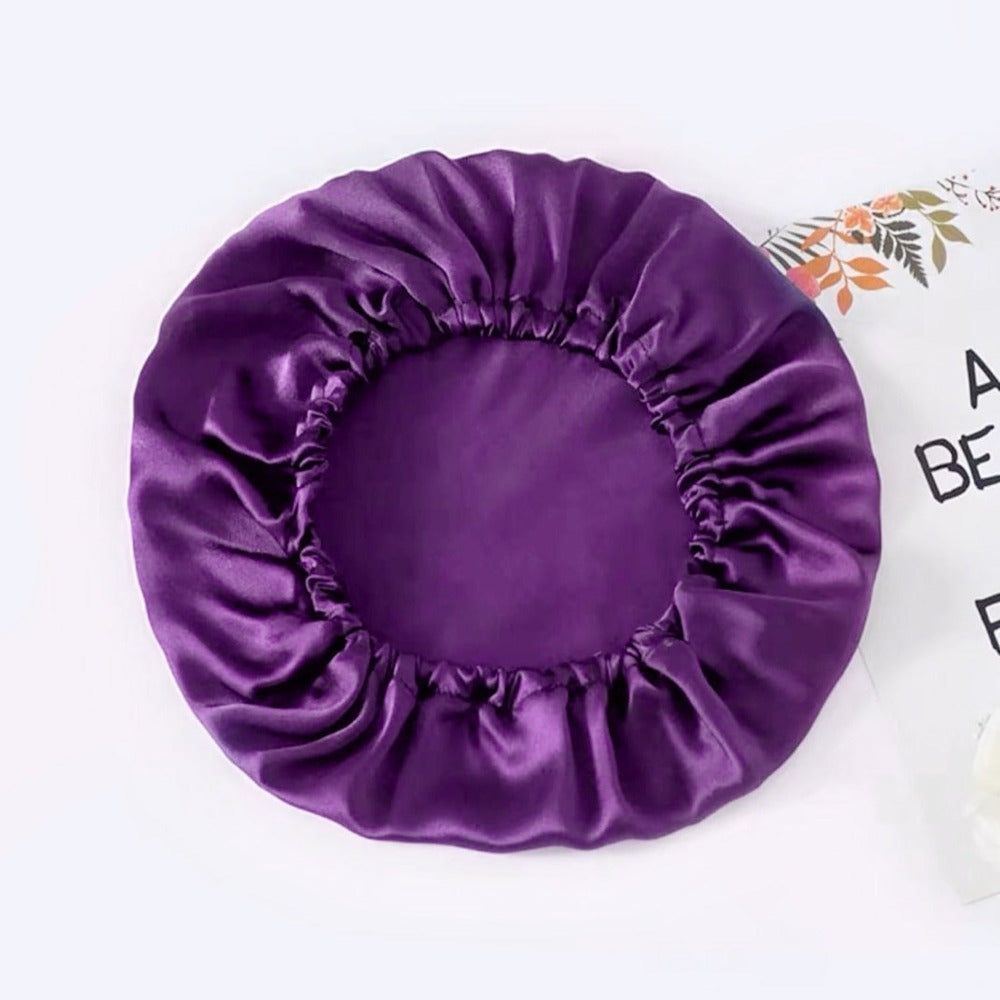 Einlagige Seidenhaube - Königsviolett