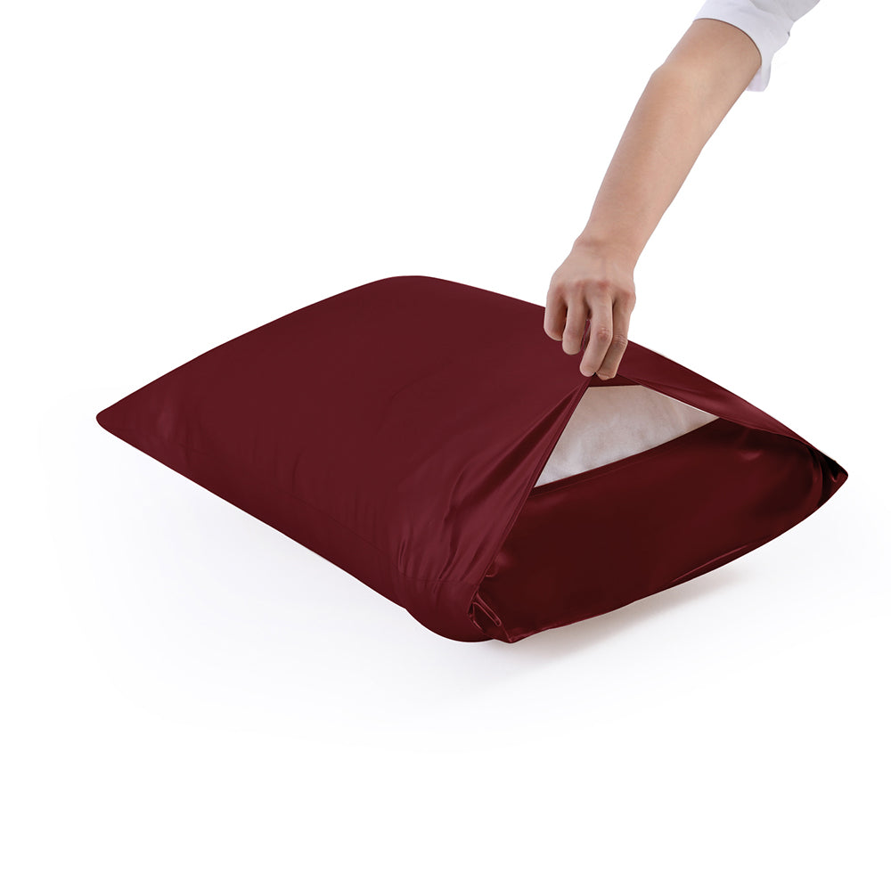 22 Momme Silk Pillowcase - Burgundy Red