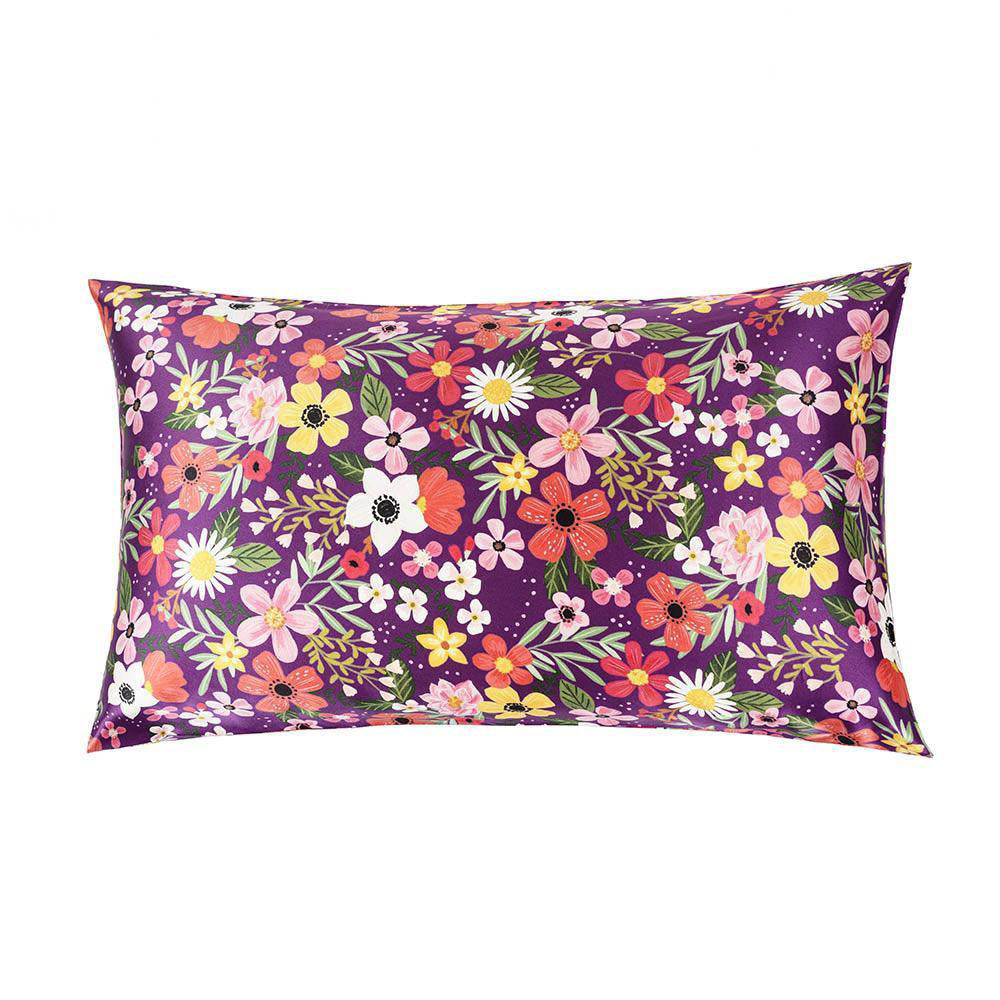 22 Momme Silk Pillowcase - Purple Floral