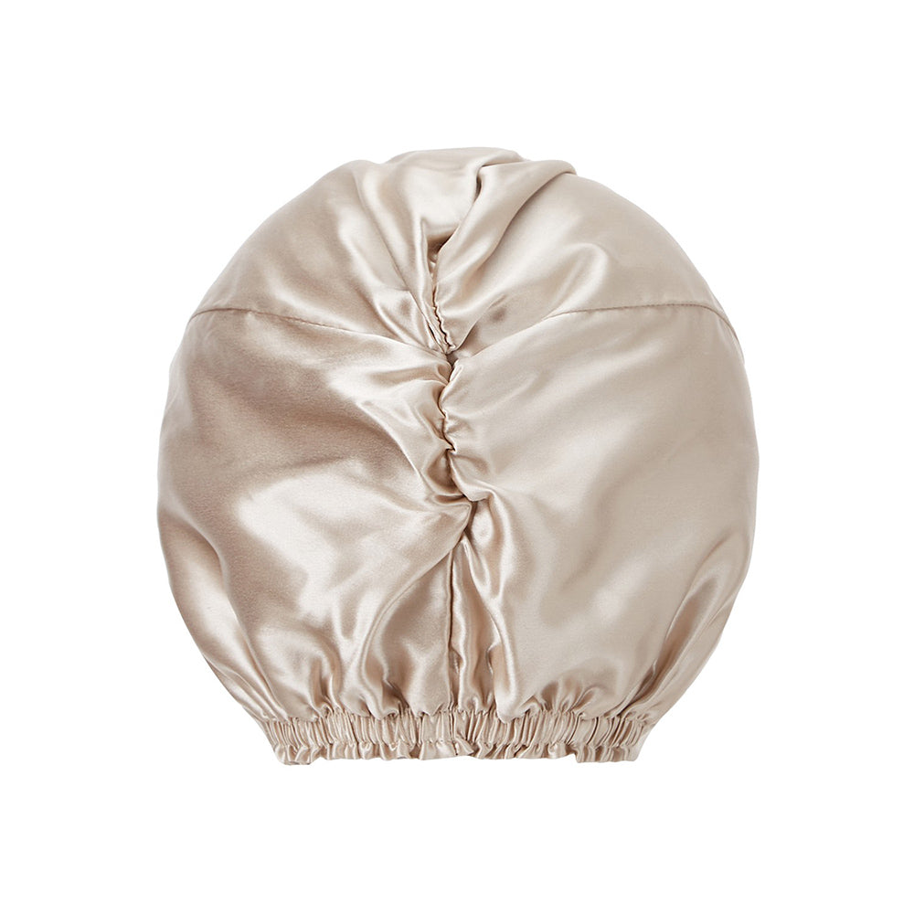 vazasilk double layer silk bonnet champagne