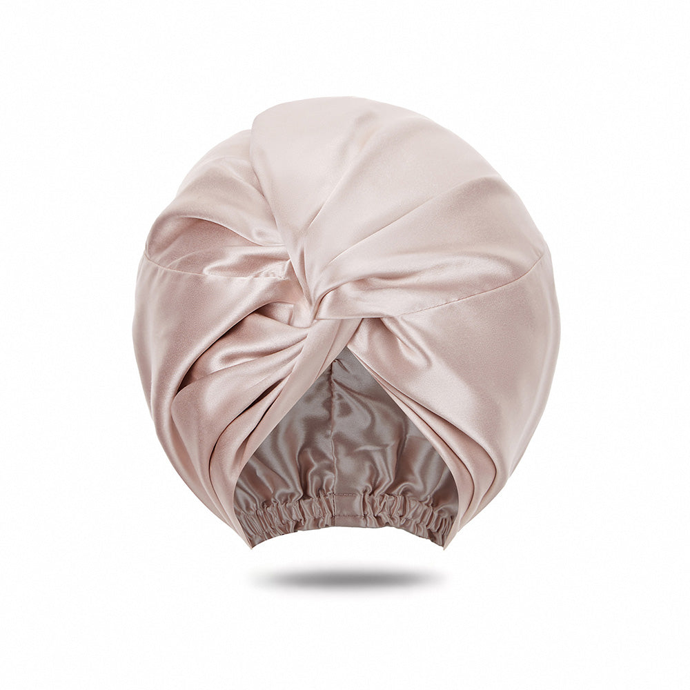 vazasilk double layer silk bonnet pink