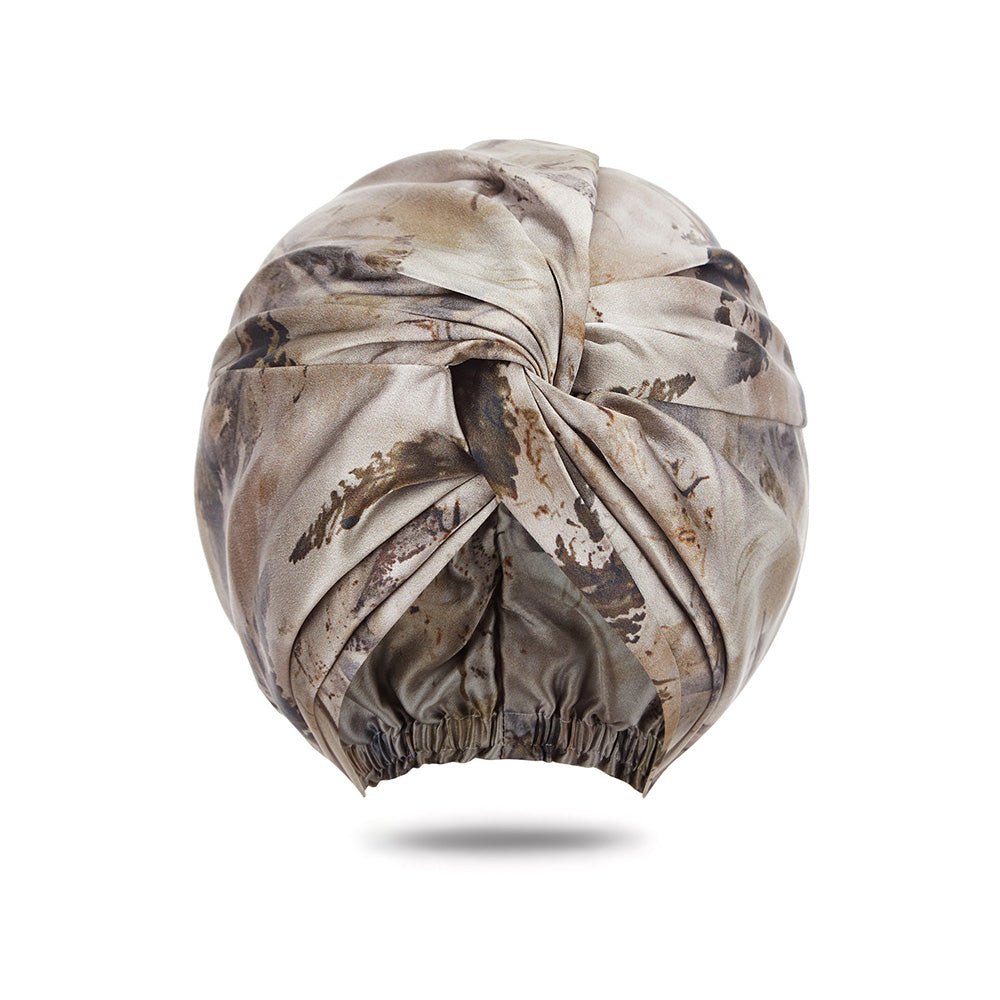 vazasilk double layer silk bonnet Earthen Mocha