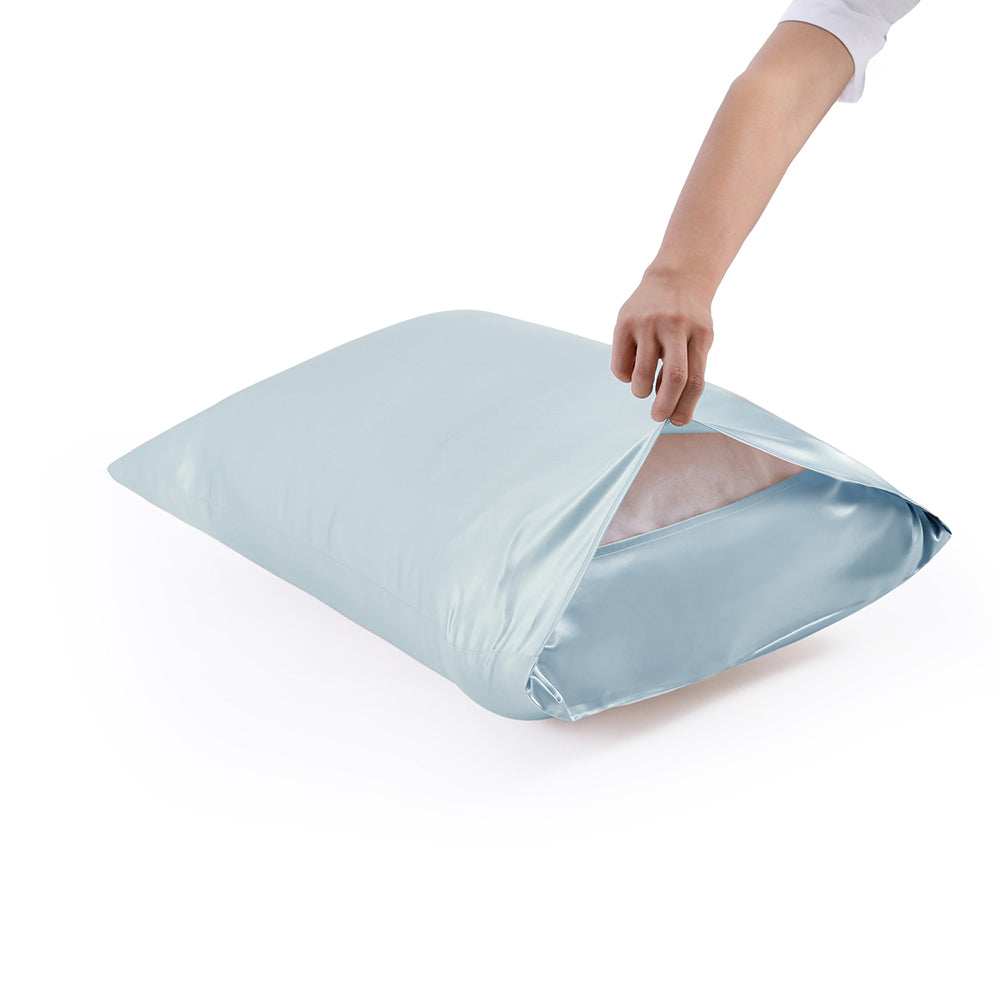 22 Momme Silk Pillowcase - Light Blue