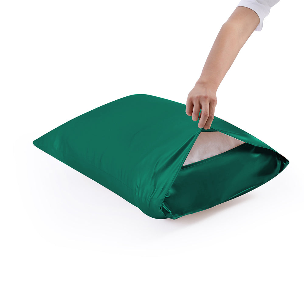 22 Momme Silk Pillowcase - Dark Green