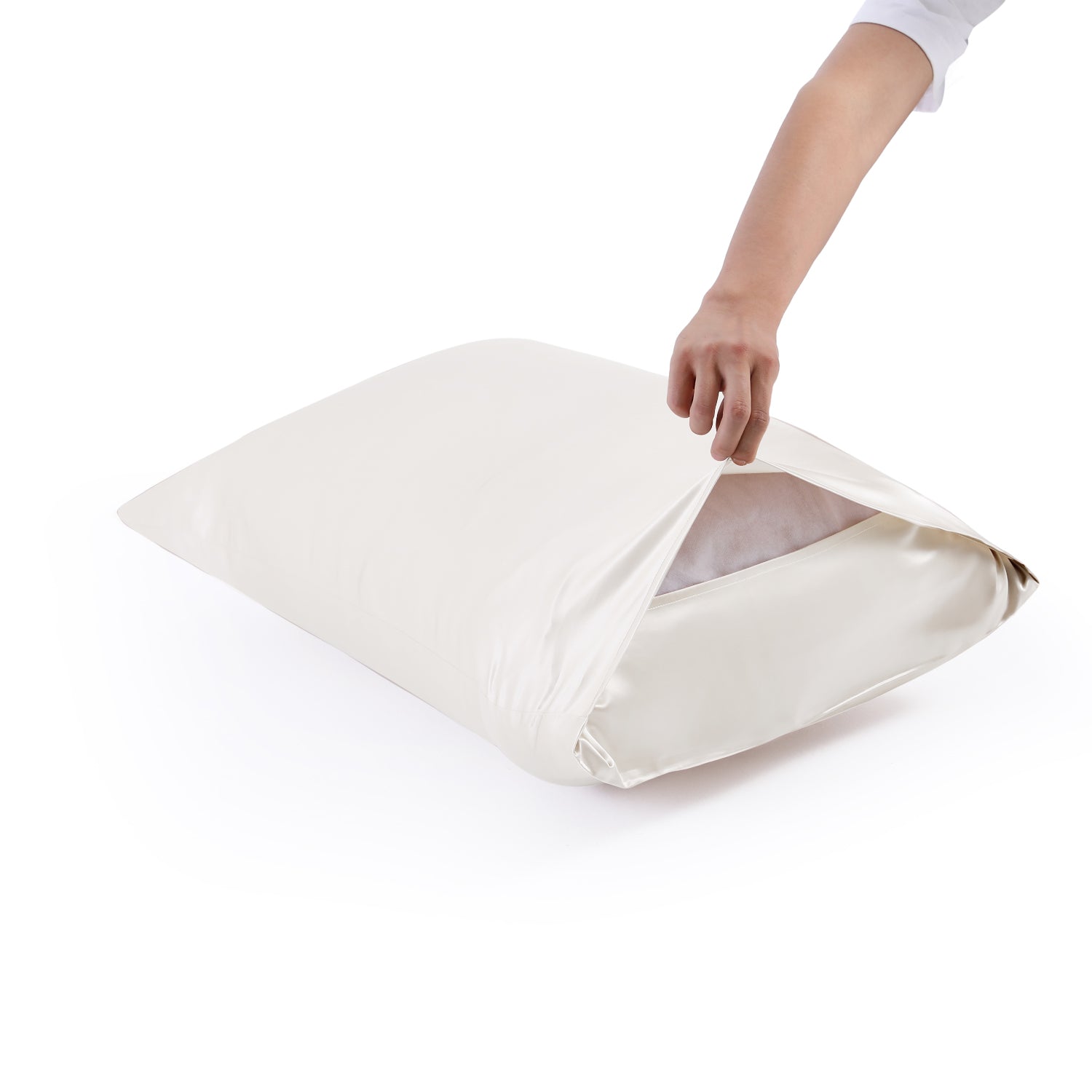 Taie d'Oreiller en Soie 22 Momme - Blanc