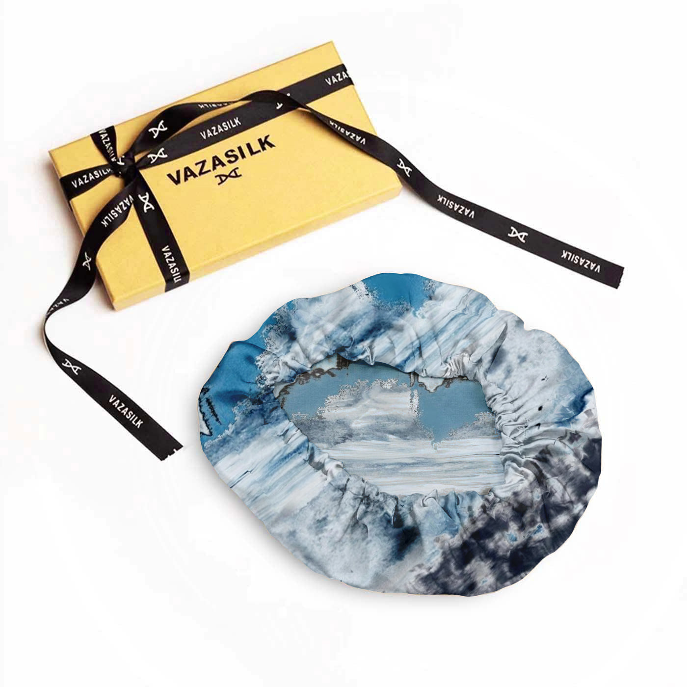 vazasilk single layer silk bonnet Ink Dyeing