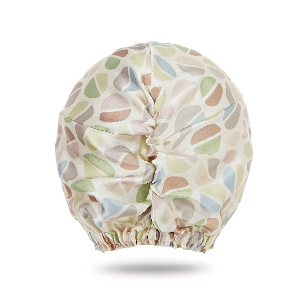 vazasilk double layer silk bonnet Red Polka Dots