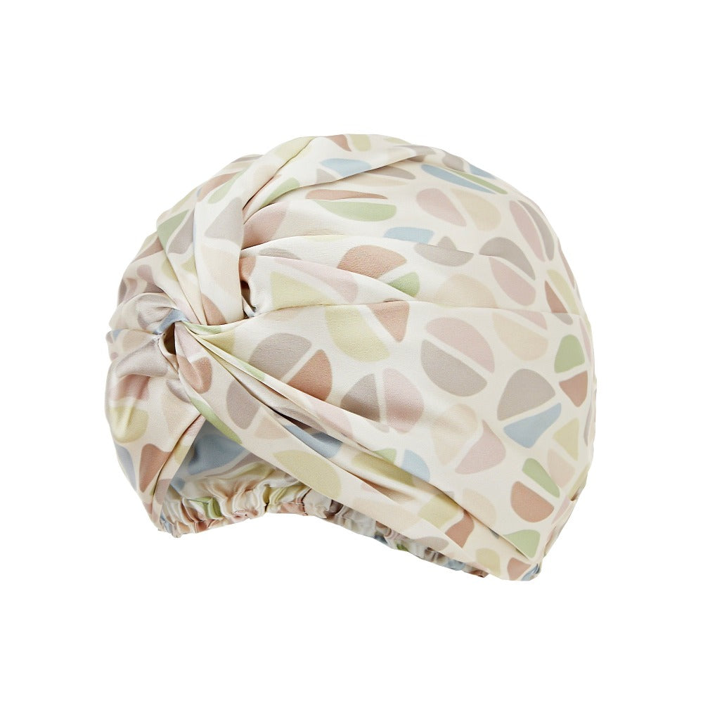 vazasilk double layer silk bonnet Red Polka Dots