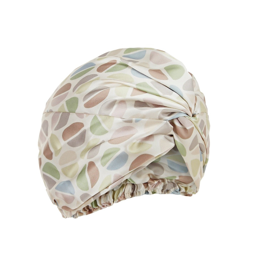 vazasilk double layer silk bonnet Red Polka Dots