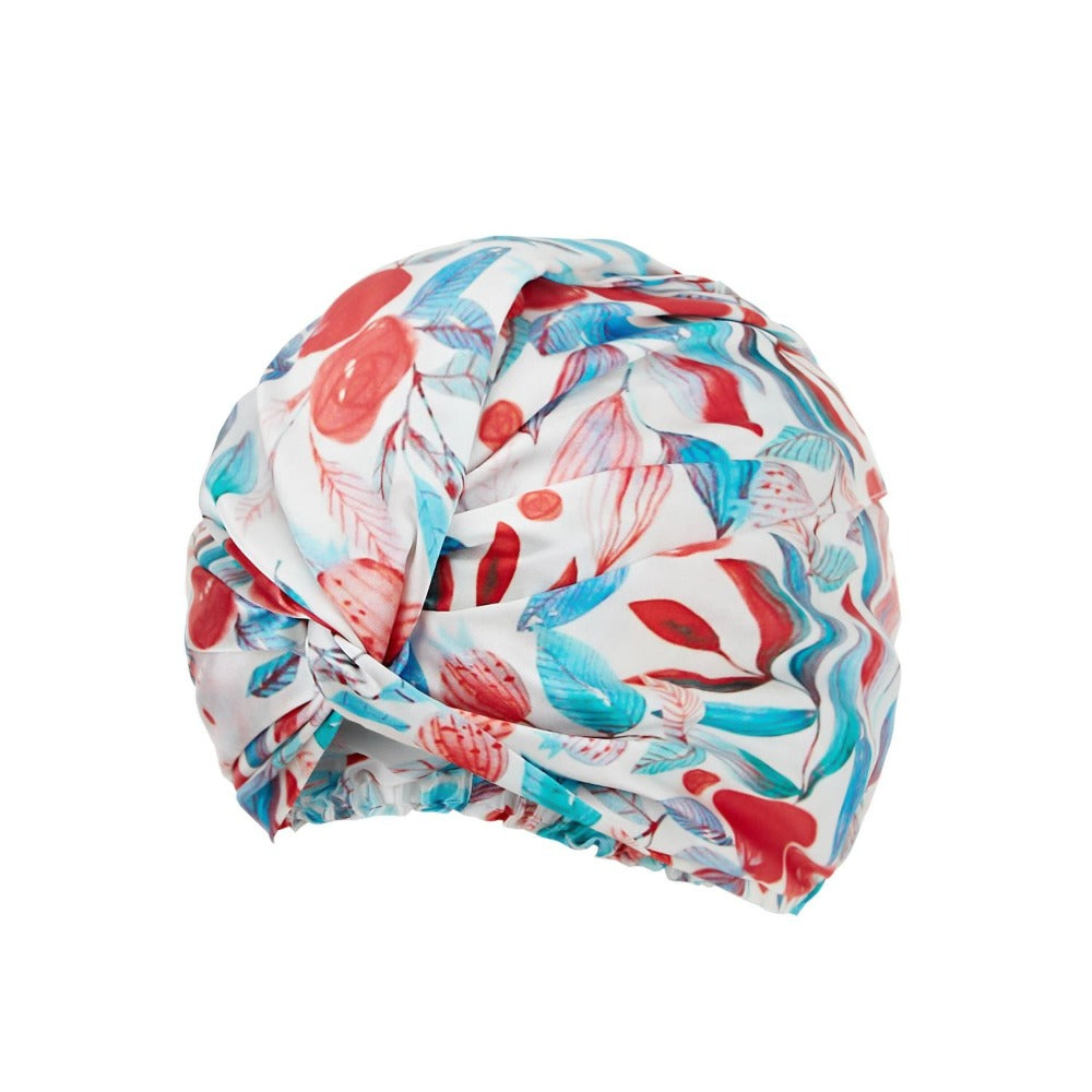 vazasilk double layer silk bonnet Red Pomegranate Flower