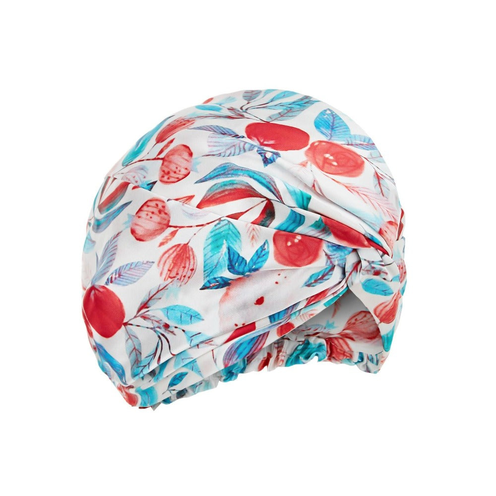 vazasilk double layer silk bonnet Red Pomegranate Flower