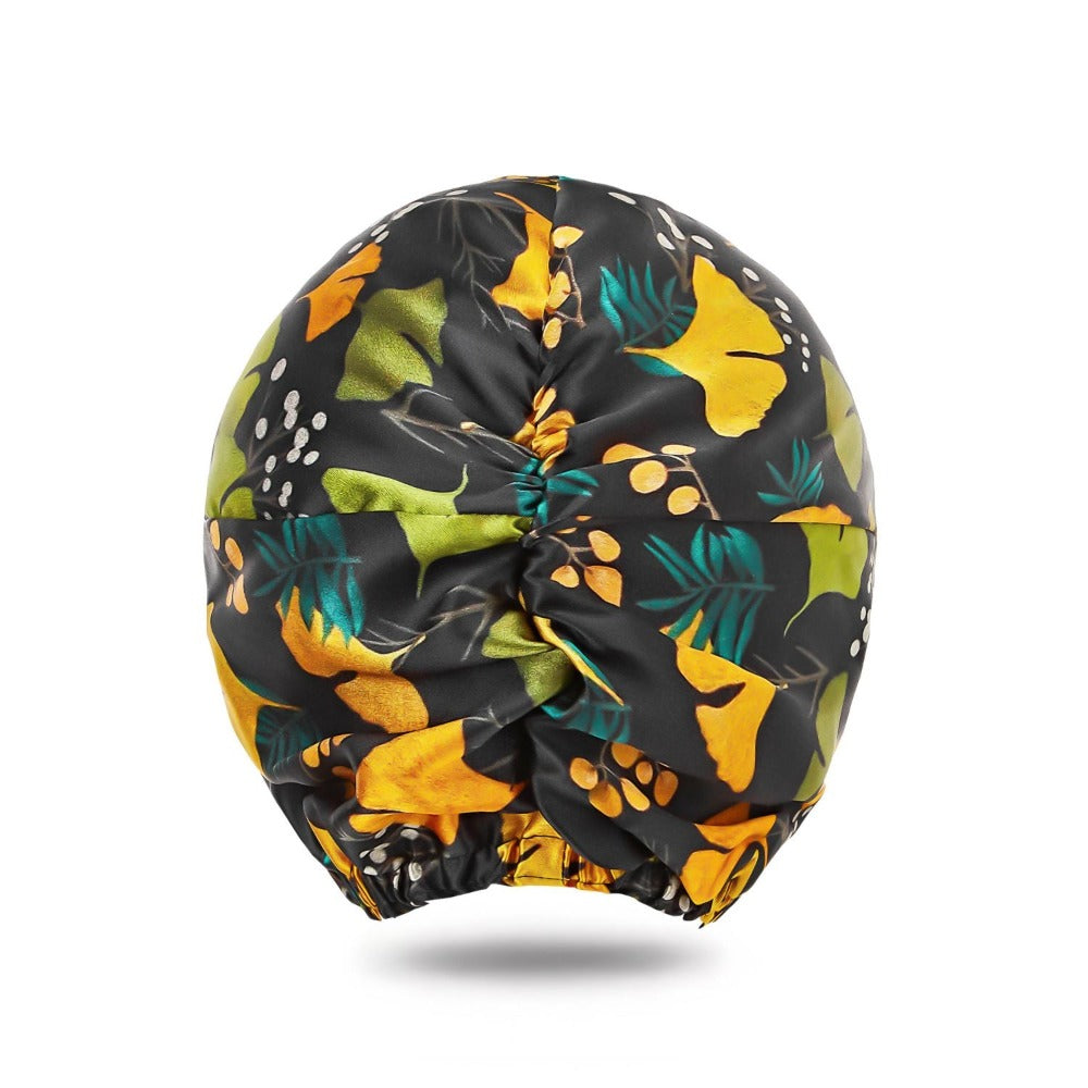 vazasilk double layer silk bonnet Ginkgo Biloba Leaf