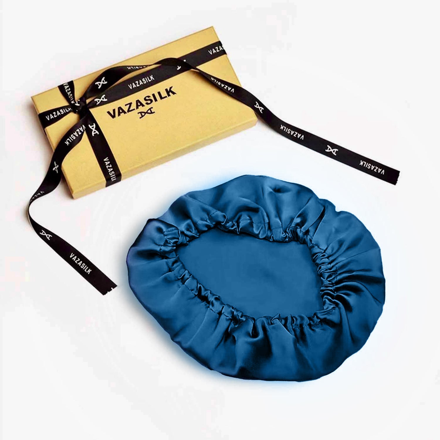 vazasilk single layer silk bonnet peacock blue