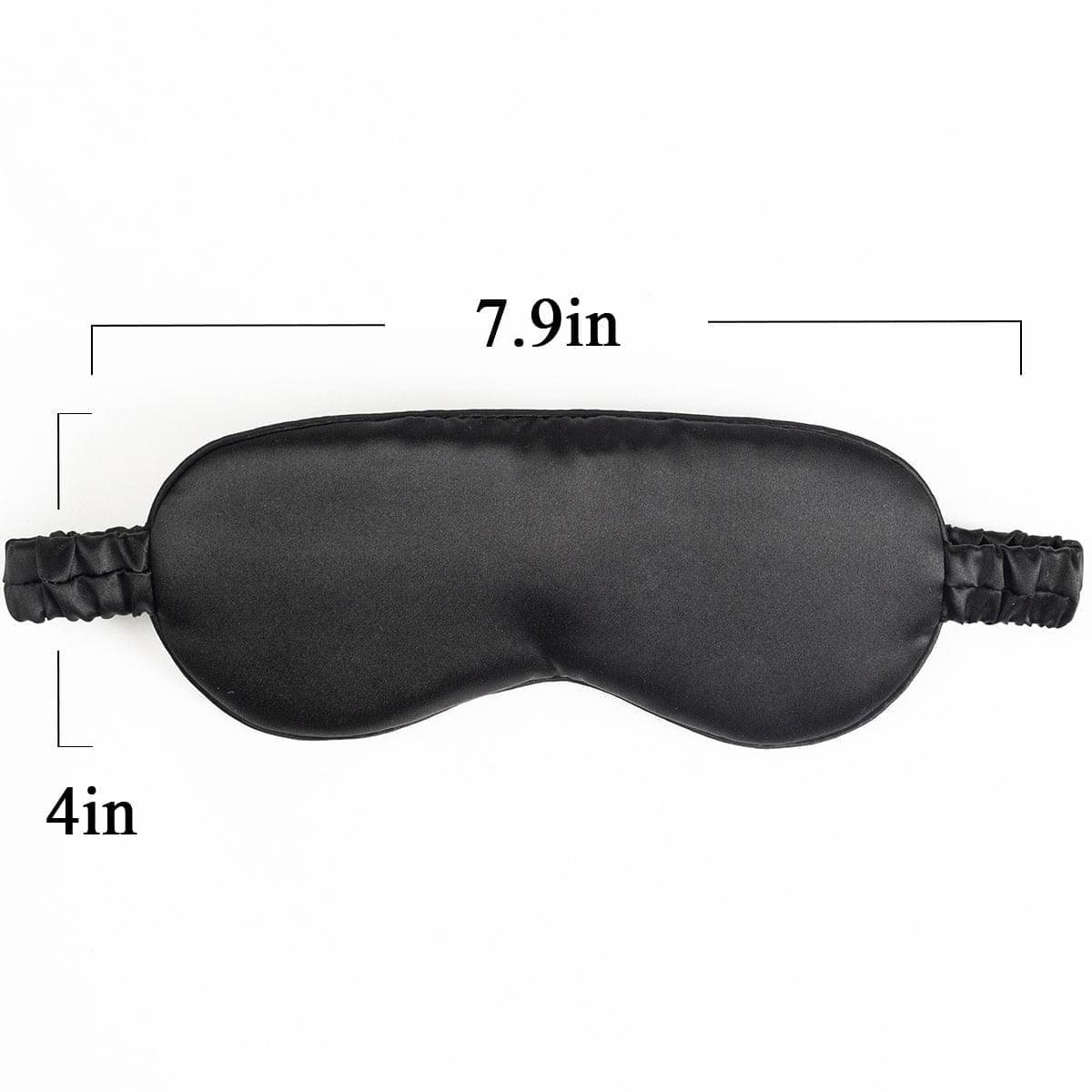 Black Pure Mulberry Silk Sleep Eye Mask - VAZASILK