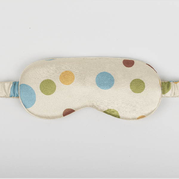 Blue Dots Pure Mulberry Silk Sleep Eye Mask - VAZASILK