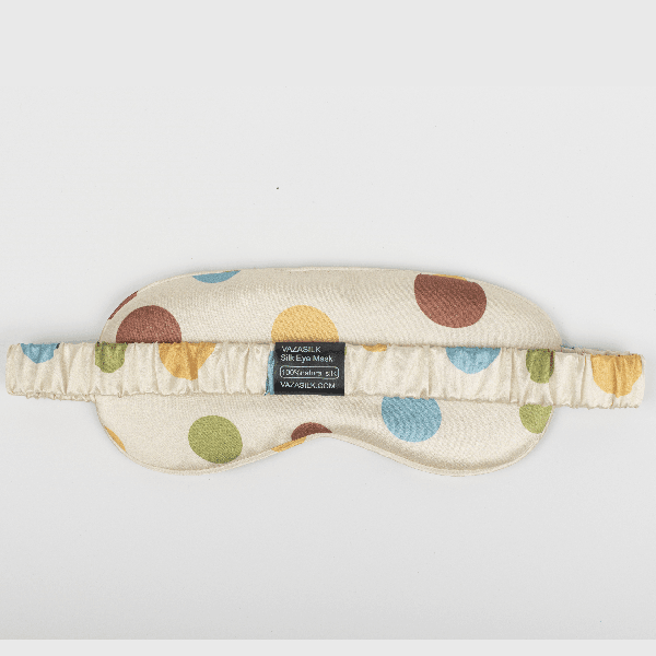 Blue Dots Pure Mulberry Silk Sleep Eye Mask - VAZASILK