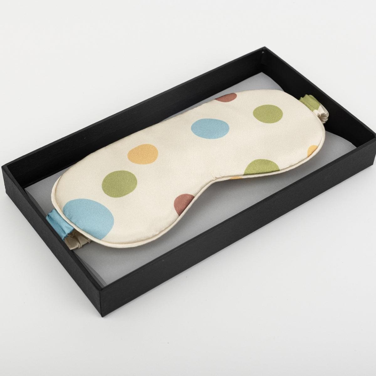 Blue Dots Pure Mulberry Silk Sleep Eye Mask - VAZASILK