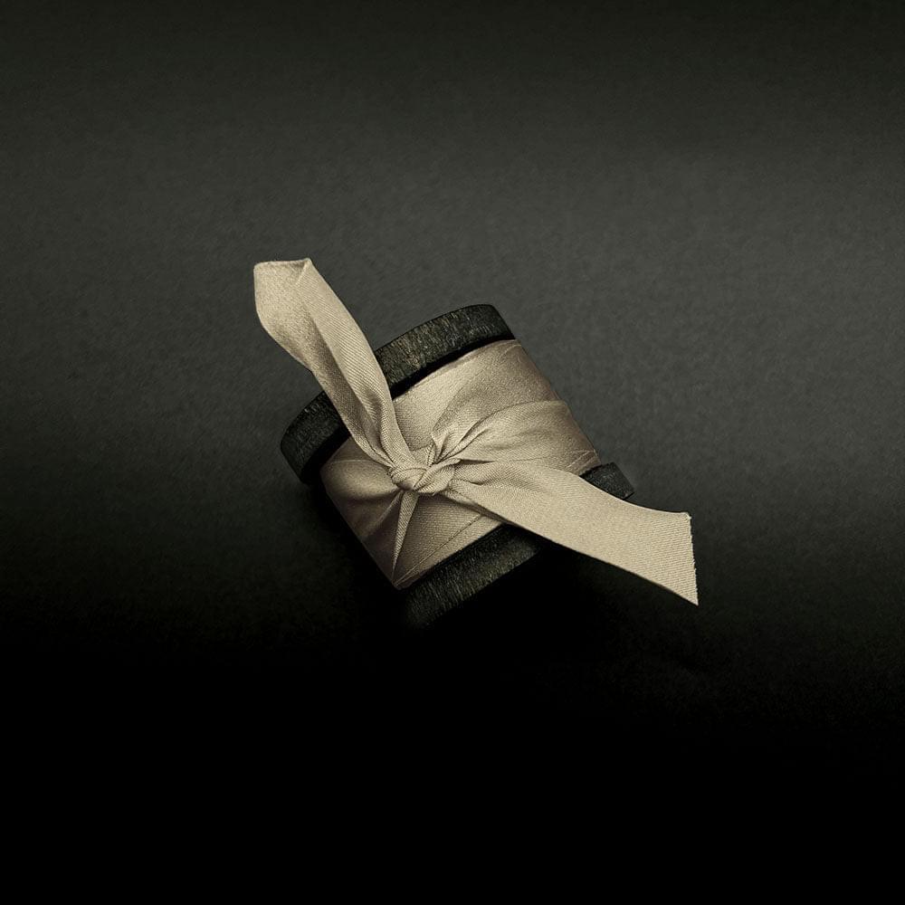 Champagne Pure Silk Ribbon - VAZASILK