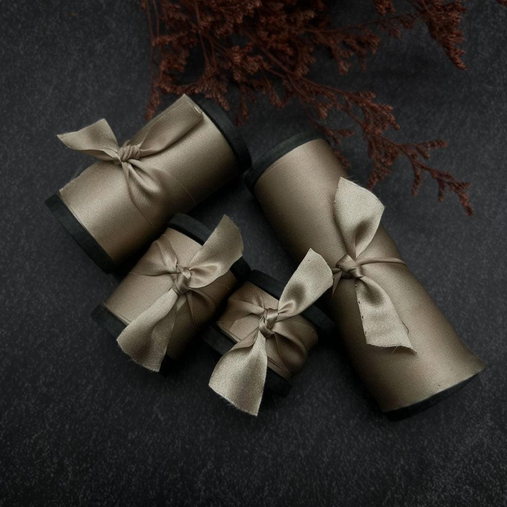 Champagne Pure Silk Ribbon - VAZASILK