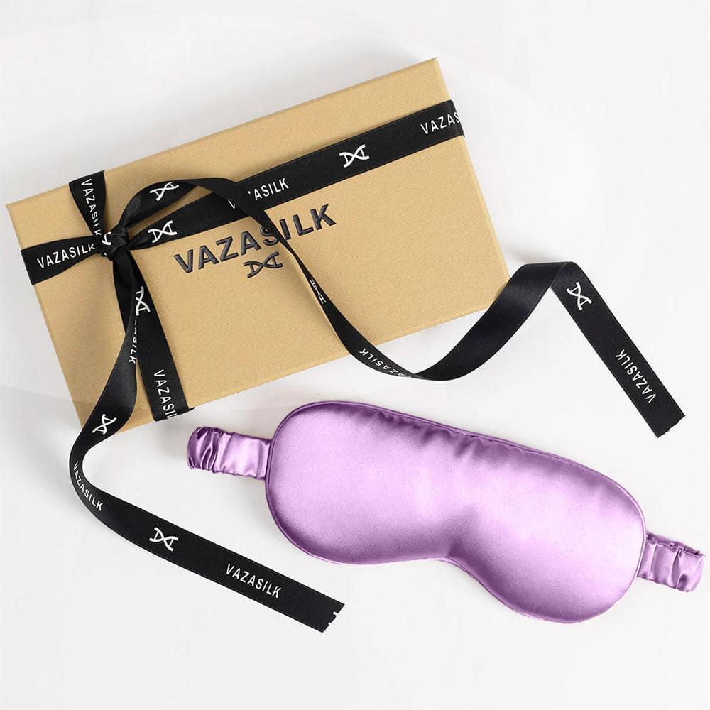 Dark Purple Mulberry Silk Sleep Eye Mask - VAZASILK