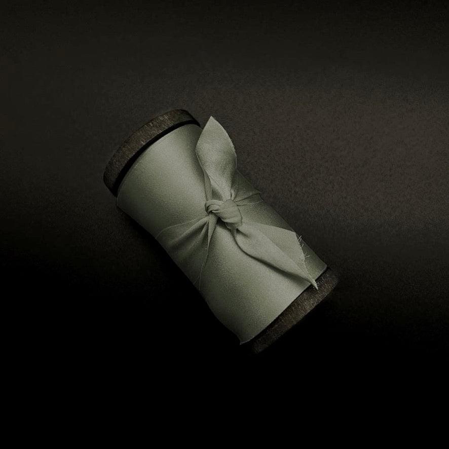 Eucalyptus Green Pure Silk Ribbon - VAZASILK