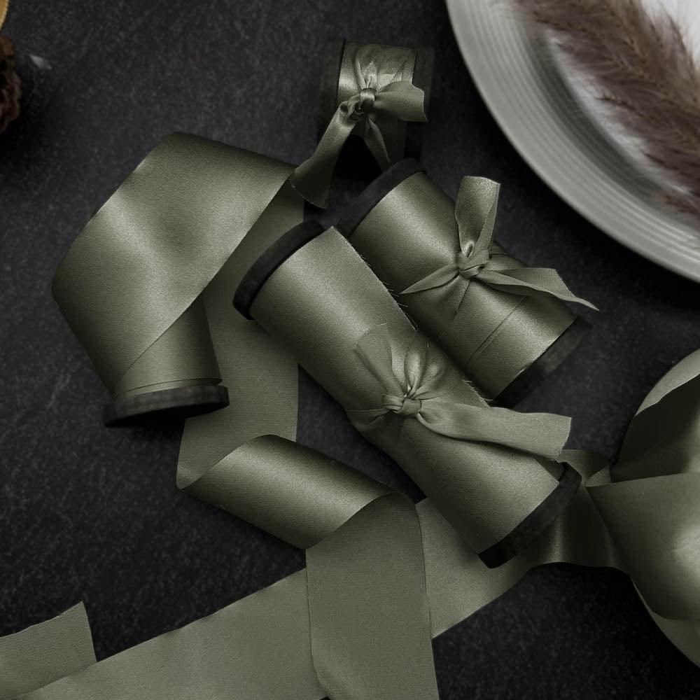 Eucalyptus Green Pure Silk Ribbon - VAZASILK