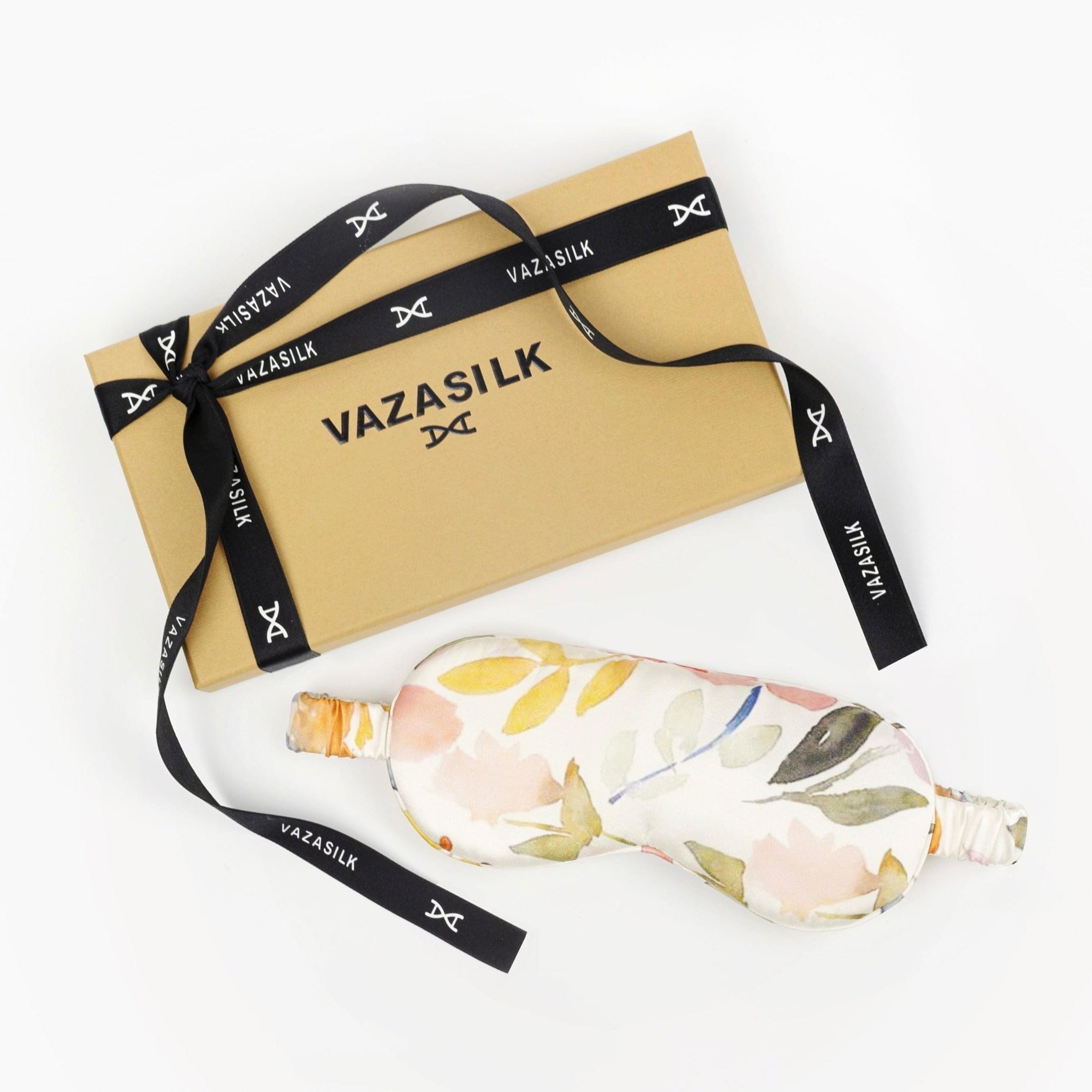Fallen Leaves Pure Mulberry Silk Sleep Eye Mask - VAZASILK