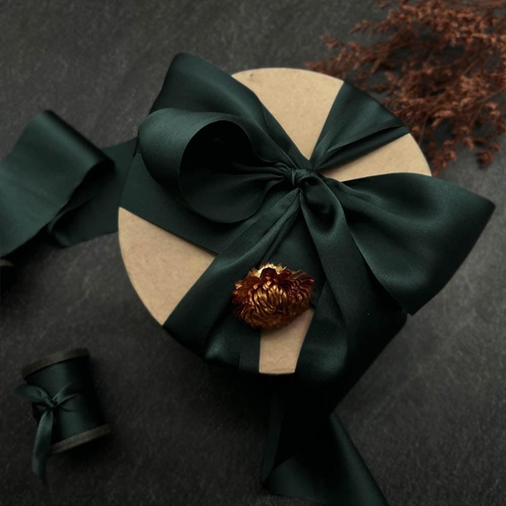 Forest Green Pure Silk Ribbon - VAZASILK