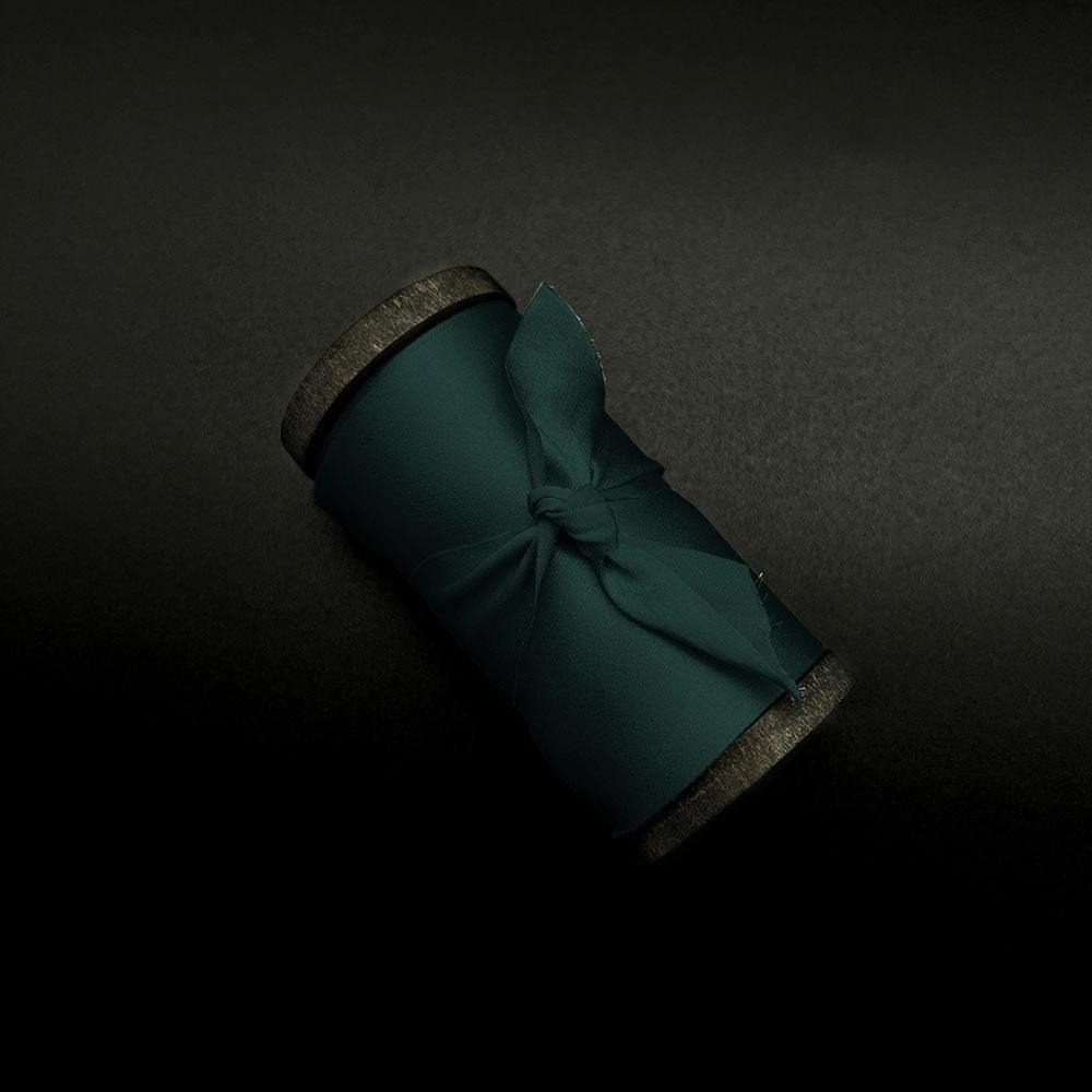 Forest Green Pure Silk Ribbon - VAZASILK
