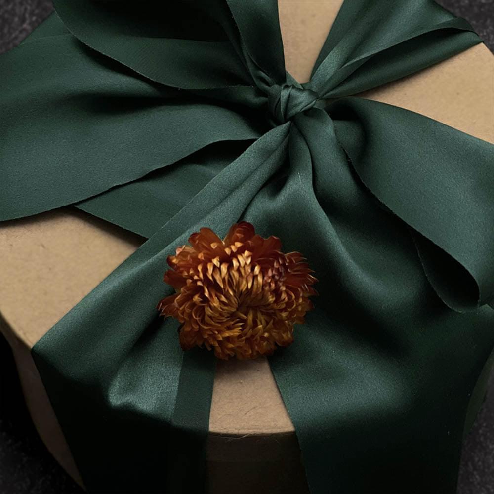Forest Green Pure Silk Ribbon - VAZASILK