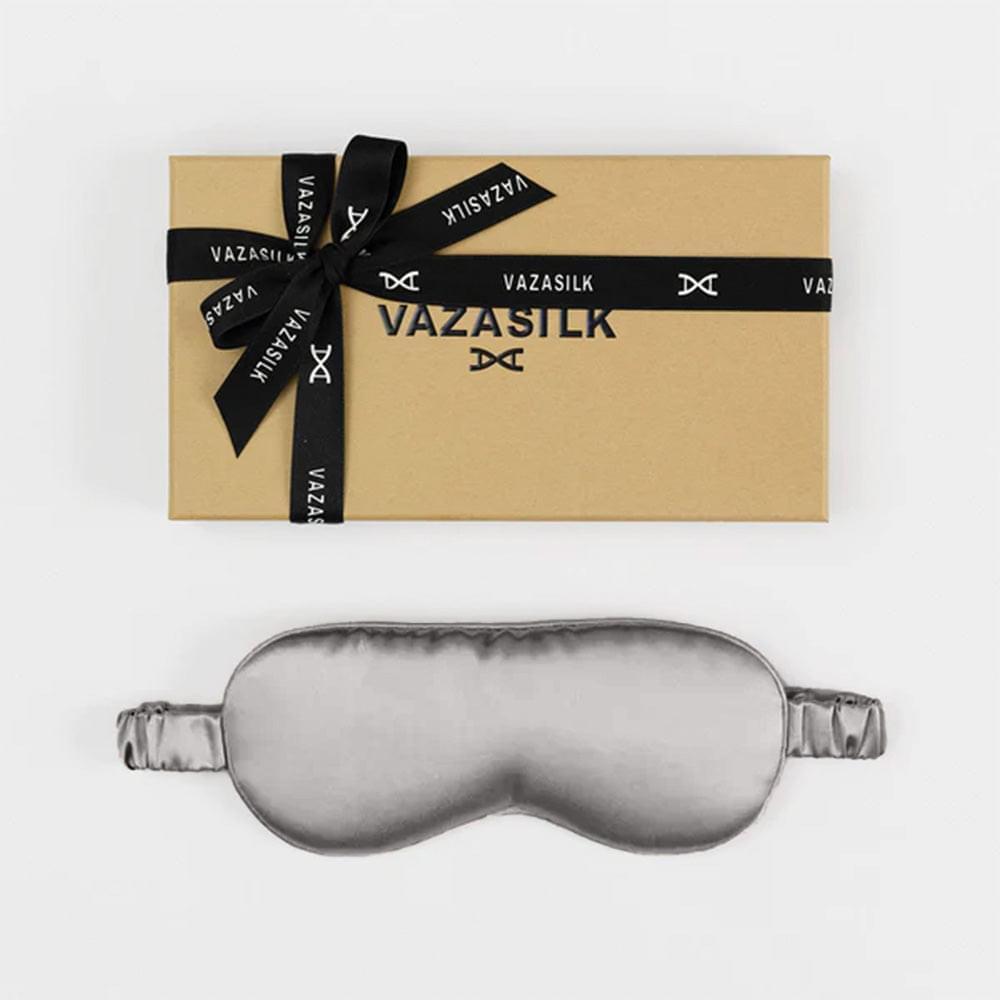Gray Pure Mulberry Silk Sleep Eye Mask - VAZASILK