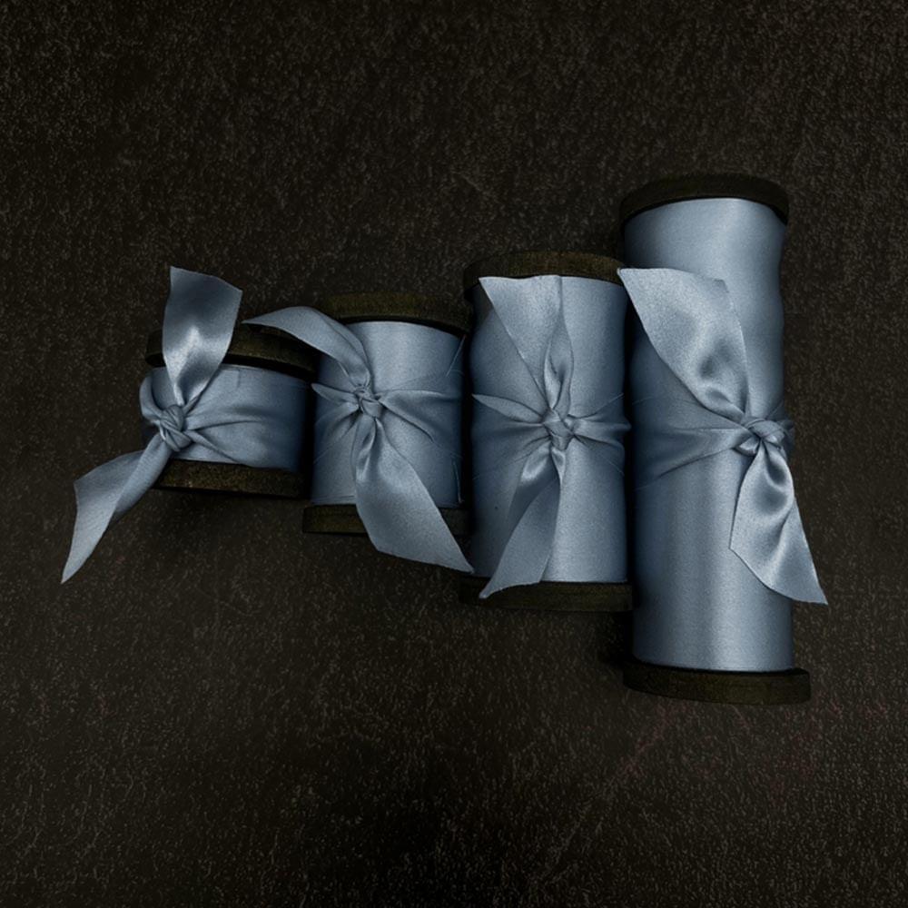Indigo Blue Pure Silk Ribbon - VAZASILK
