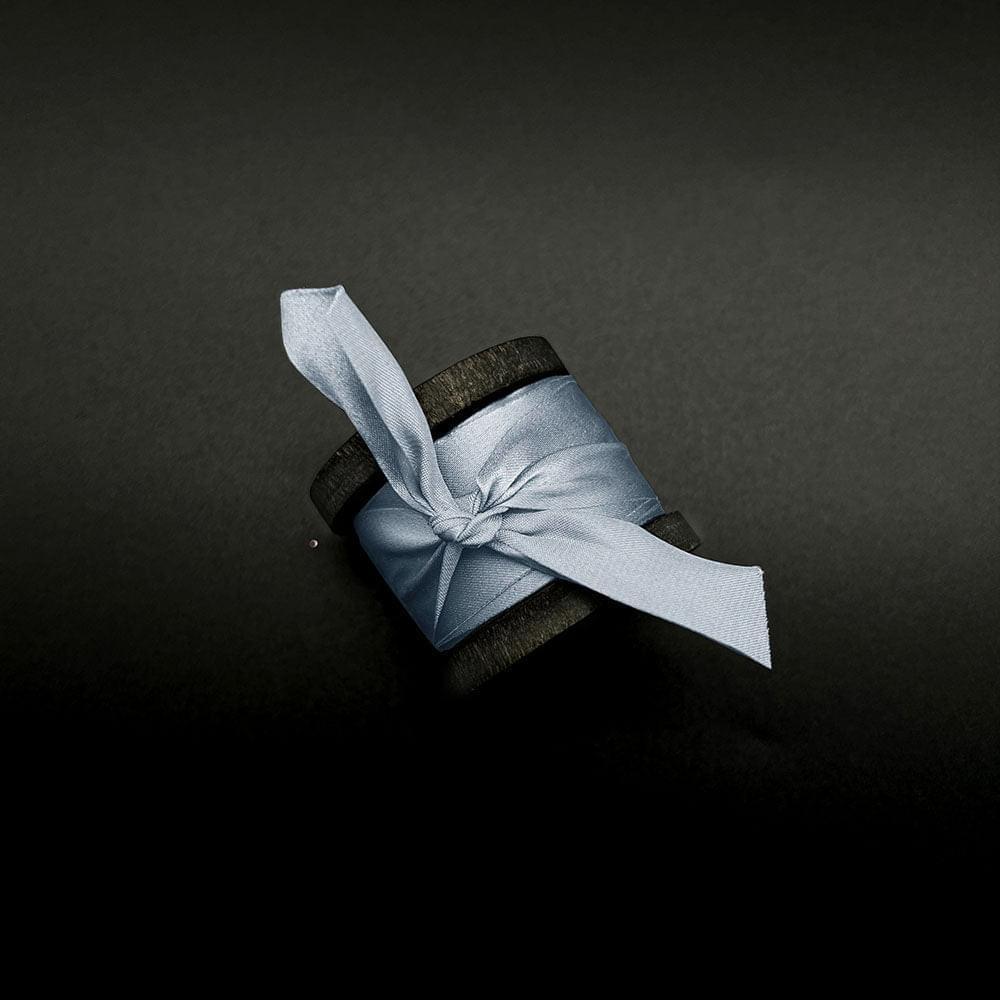 Indigo Blue Pure Silk Ribbon - VAZASILK