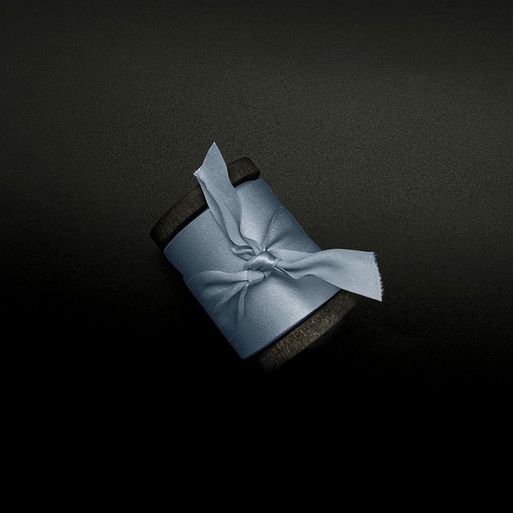 Indigo Blue Pure Silk Ribbon - VAZASILK